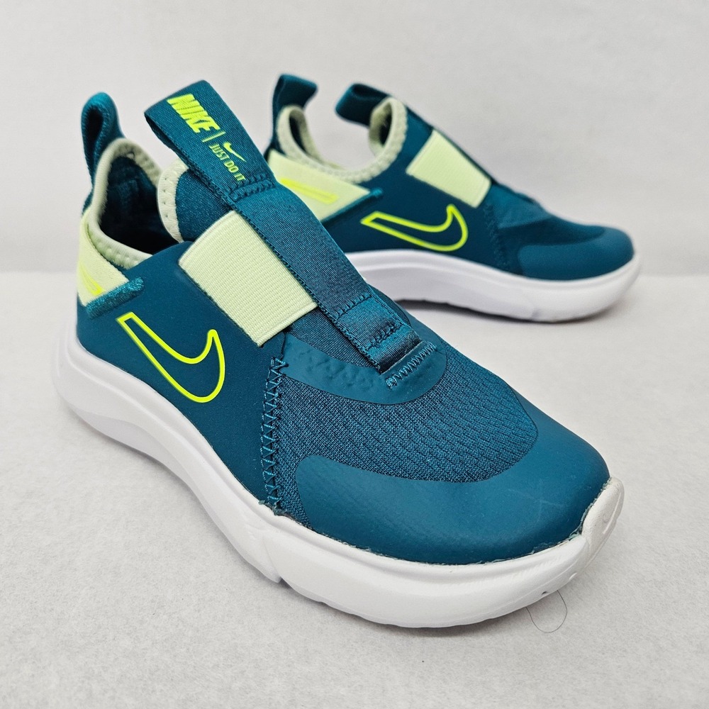 Nike Flex Plus Pre School Shoes CW7429-300 Bright Spruce Volt Toddler Size 12C